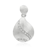 Cavill Silber AnhäNger Tropfen 0,08Ct Brillant Elegant Modern Damen