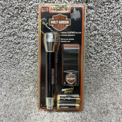 Rayovac Harley Davidson Flashlight 7  With Leather Holster New Sealed READ!