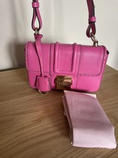 Image of Radley Hanley Close Pink Mini Flapover Crossbody Bag Leather New