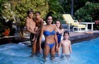 Daliah Lavi-Gans with her children Rouven Steven Kathy Alexander M- Old Photo 1