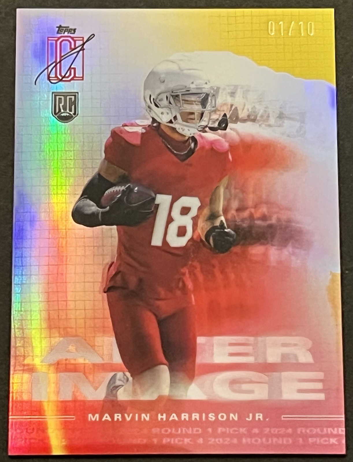 2024 Topps Signature Class Marvin Harrison Jr. GOLD /10 RC After Image #01/10!