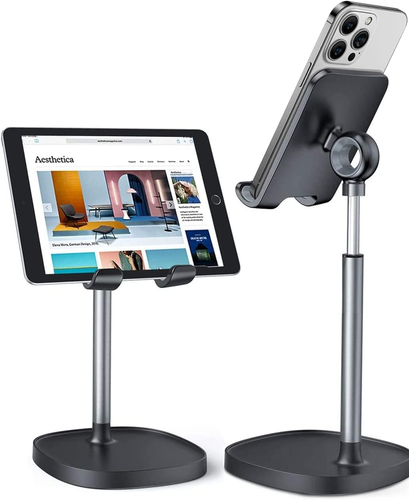 Cell Phone Stand Adjustable Holer for Desk, Computer Office BLACK - 第 9/11 張圖片