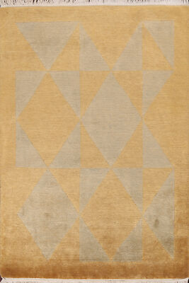Modern Handmade Nepalese Rug Wool Carpet 4x6