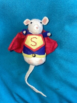 Handgefertigte Nadel gefilzte Supermaus einzigartige Figur Tier Sammler Geschenke H4