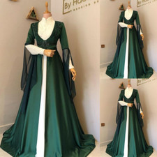 Muslim Wedding Dresses Chiffon Long Sleeves Gothic Dress Beading Bridal Gowns