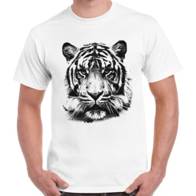 T-Shirt Leopard Tiger Katze Tier bedruckt Männer Frauen cool Geschenk Retro Unisex 2735