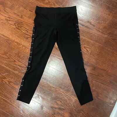 EXPRESS Side Braid Black Leggings NWT