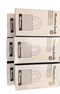 Lot of 6 Master Lock 3KALF3210 Padlock, Keyed Alike, Open Shackle, 1-1/2''L