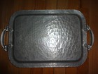 Continental Hand Wrought Silverlook Etched Rectangular Aluminum Tray #523 — photo 5