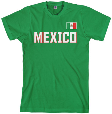 Threadrock Men's Mexico National Team T-shirt Mexican Flag