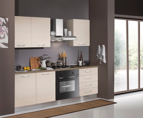 Cucina moderna 195cm completa forno, piano cottura cappa, lavello,  cassettiera | eBay
