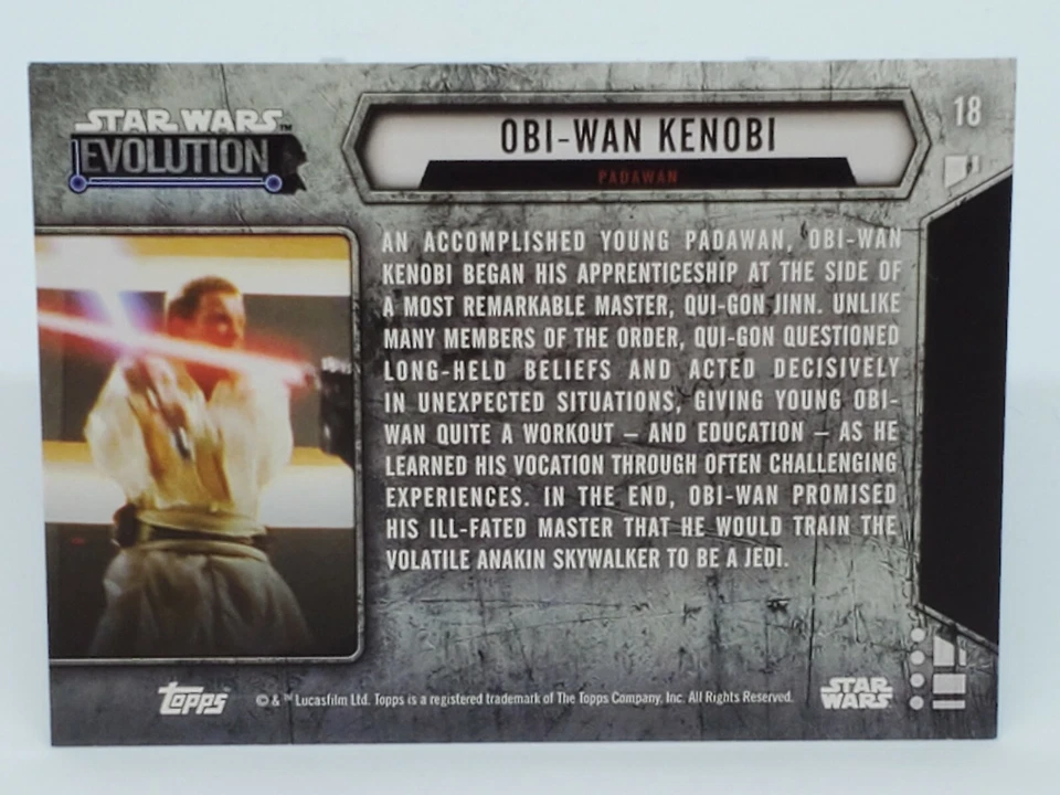 OBI-WAN KENOBI 2016 Star Wars Evolution Purple Foil #18 - Image 2 of 2