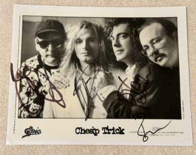 Cheap Trick Full Band Signed in Person Autographed 8x10 Promo