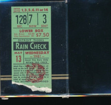 May 13 1981 Mariners @ Tigers ticket stub Dan Petry complete game shutout 1-0