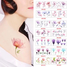 Tattoo Sticker Temporary Tattoo Fake Transfer Flower Tattoo Waterproof 