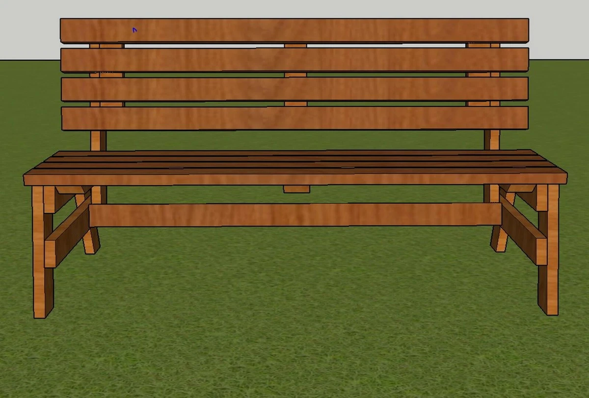 Simple Bench Plans Outdoor Furniture DIY 2x4 Lumber Patio Furniture 