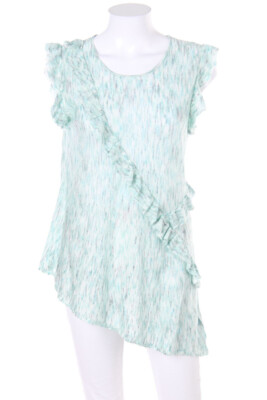 Marled Top Linen Volants Frills L aqua shades