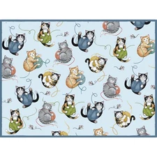 CURIOUS KITTENS Microfiber Countertop Dish Drying Mat, by Kay Dee