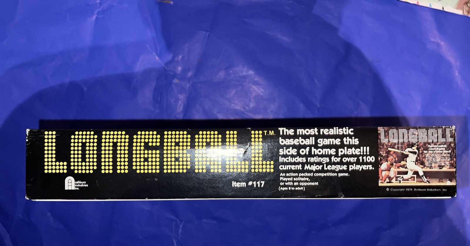 Vintage Longball Game 1979 Ashburn Industries Inc., Rare Baseball