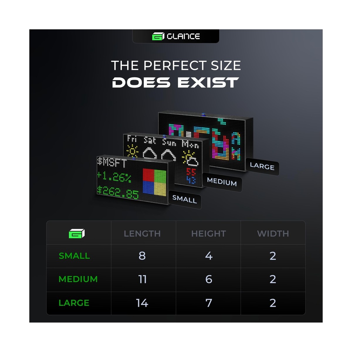 Glance LED Ticker - Customizable LED Display Sports Ticker, LED