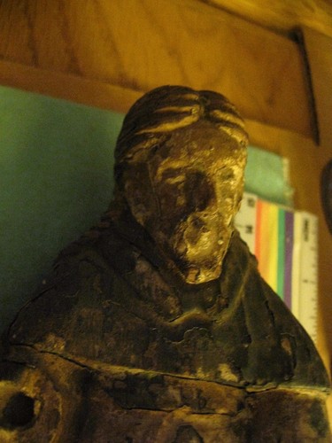 Early 19th century Spanish Colonial Santos Original Paint & Carved Hair & Beard - Picture 2 of 12