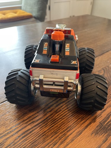 Lanard Mean Machine Monster Truck Vintage 1993 naranja 4x4 Chevy para reparación de piezas - Imagen 4 de 9