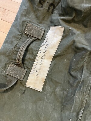 WWII US Army Canvas Duffel Bag~Vet Named~Numbered Stencil Dated