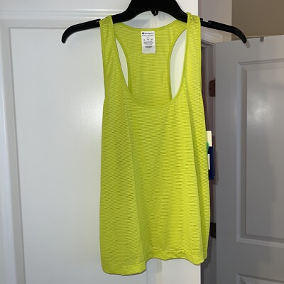 Champion Womens Sports Racerback Tank, Large, Sweet Green.
