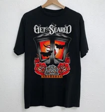 NEW Get Scared Band Short Sleeve Black All Size Gift Shirt AM47