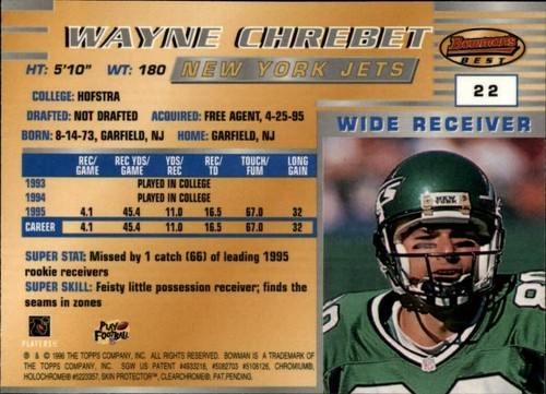 1996 Bowman's Best Football  *COMPLETE YOUR SET*  Pick From List - Picture 42 of 356