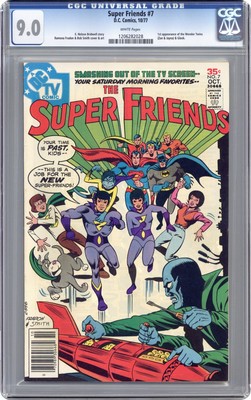 Super Friends #7 CGC 9.0 1977 1206282028 1st app. Wonder Twins