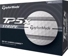 TaylorMade 2024 TP5x Stripe Golf Balls - Color White - Free Shipping