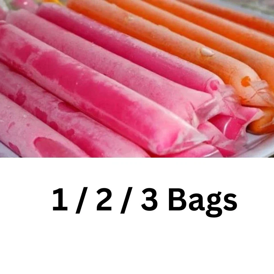 Helado Desechable Helado Helado Plástico Molde Bolsa Hágalo Usted Mismo Helado [14" x 1.5"]x3 Foto 4 de 4