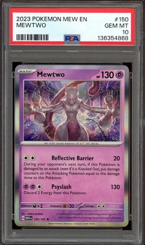 Pokemon TCG Scarlet & Violet 151 English #150 Mewtwo Holo Rare PSA 10