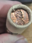 1958 D AU ENDER OBW WHEAT CENT ROLL