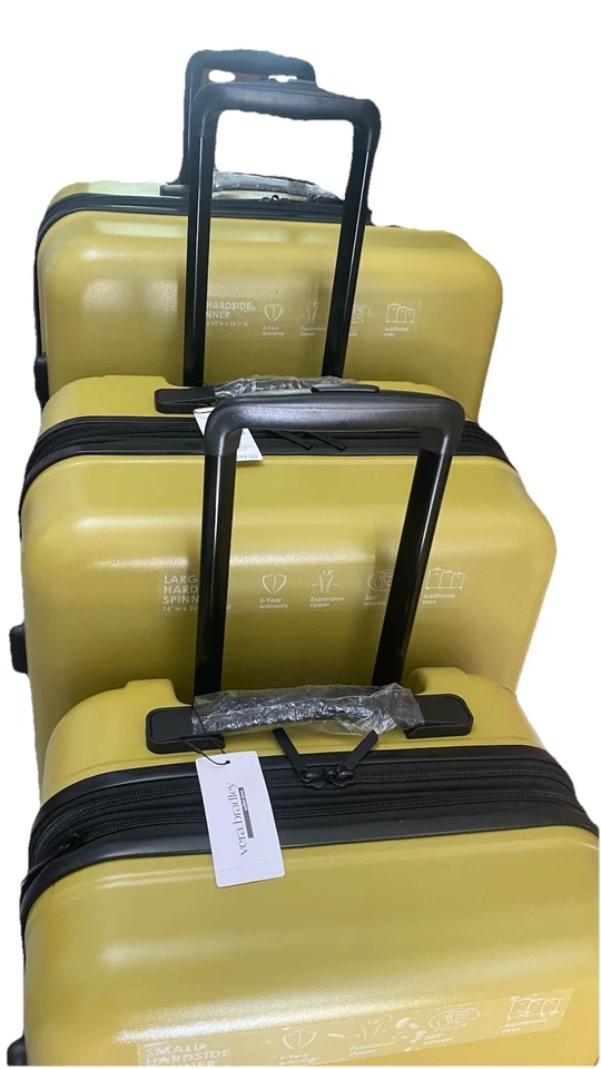 Vera Bradley Hardside Spinner 3 Pc. Luggage Set Travel 22" 26" 29"  Golden Olive - Image 2 of 4