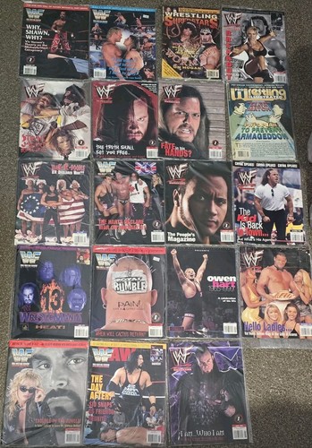 RARE 1990s WWF WWE Wrestling Magazine Lot 19 Total NEW & SEALED - Picture 7 of 7