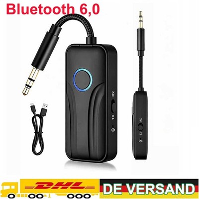 Bluetooth 6,0 AUX Audio Sender Empfänger 2 IN 1 Wireless Adapter 3,5 MM Mit Mikr