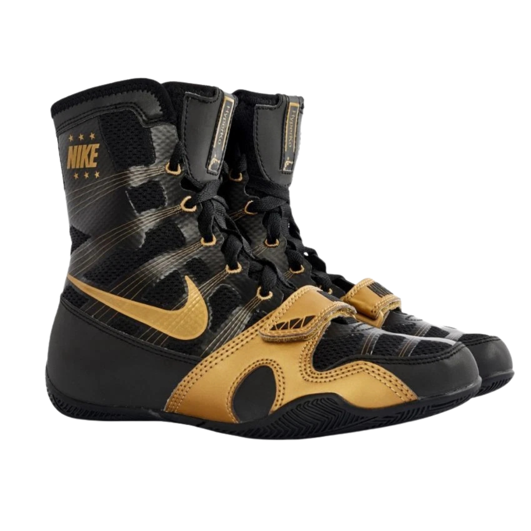 Nike HyperKo Boxing Shoes Black Gold Lightweight Training