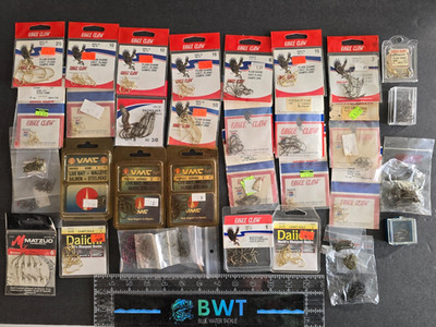 Bait Holder Hook Lot of 200+ Hooks: Various Sizes and Styles
