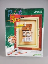 New Vintage 1999 Paint 3D Wrebbit Paint By Number German Pub Wall Art Sealed