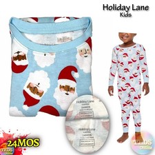 NWOT Holiday Lane Toddler 24MOS Santa Cotton Snug Fit Matching Family Pajama Set