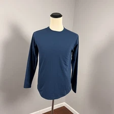 BYLT Premium Basics Signature Drop Cut Long Sleeve T-Shirt Blue Men's Small