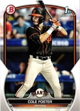 2023 Bowman Draft - Cole Foster #BD-128 (RC)