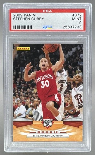 25637733 Stephen Curry 2009 Panini #372 Rookie RC PSA 9