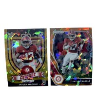 2021 Prizm Draft Picks Orange Ice Prizm #103 Jaylen Waddle RC w Gold crusade RC