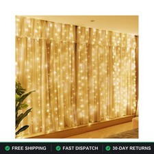 Fairy Curtain Lights 300LED USB Powered 9.8x9.8Ft with Remote and 8 Modes