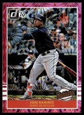 2019 Donruss Highlights Pink Fireworks Jose Ramirez Cleveland Indians #H10