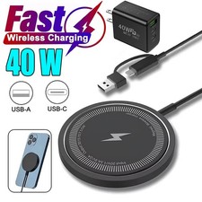 40W Magsafe Wireless Magnetic Fast Charger For Samsung S25 S24 Ultra S23 FE S22