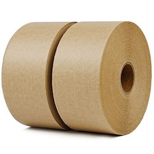 2-Pack Reinforced Water Activated Gummed Kraft Paper Tape, 2.75 inch x 380 ft